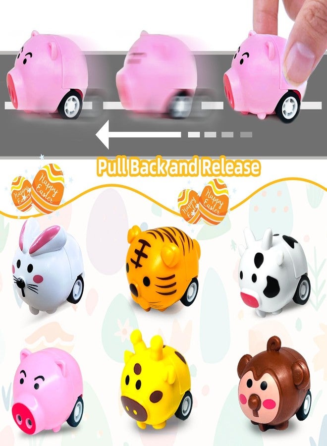 AMENON 12 Pack Prefilled Easter Eggs with Toys Inside, Animals Bunny Pull Back Cars Easter Eggs Filled for Kids Boys Girls Easter Egg Hunt Party Favors Easter Basket Stuffers Essential Filler Classroom Prize - Image 3